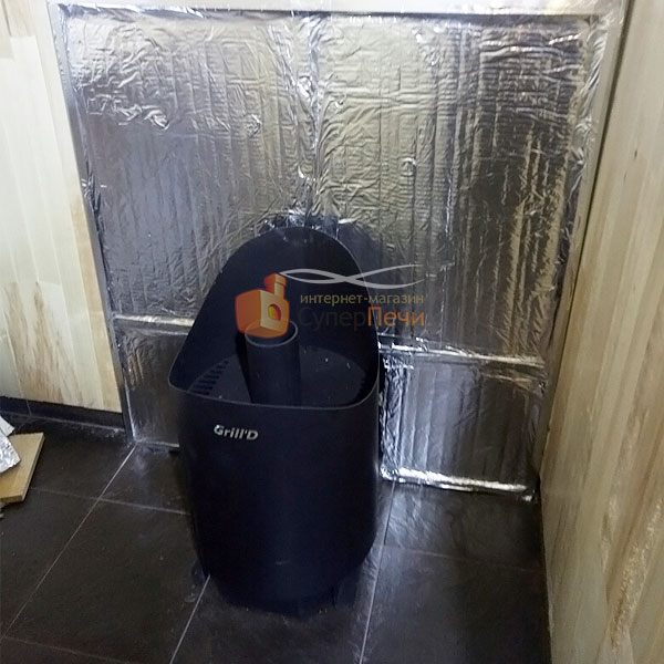   Монтаж печи для бани Grill'D Aurora (миниатюра)